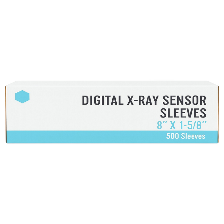 Madrid Dental Choice digital X-ray sensor sleeves clear disposable 500 box size 8 x 1-5/8