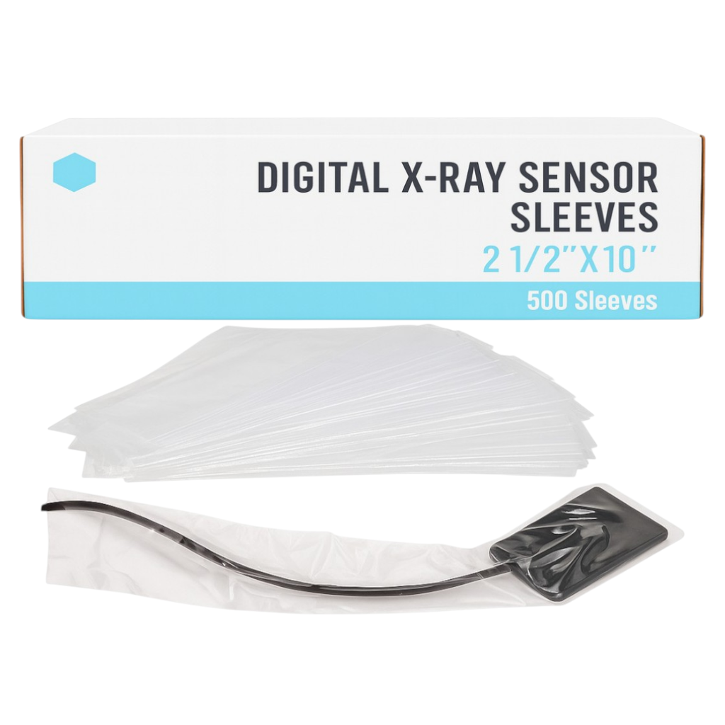 Madrid Dental Choice digital X-ray sensor sleeves disposable 500 box size 2 1/2 x 10