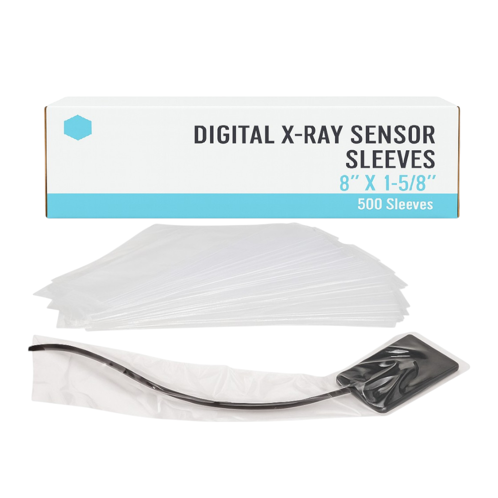 Madrid Dental Choice digital X-ray sensor sleeves disposable 500 box size 8 x 1-5/8