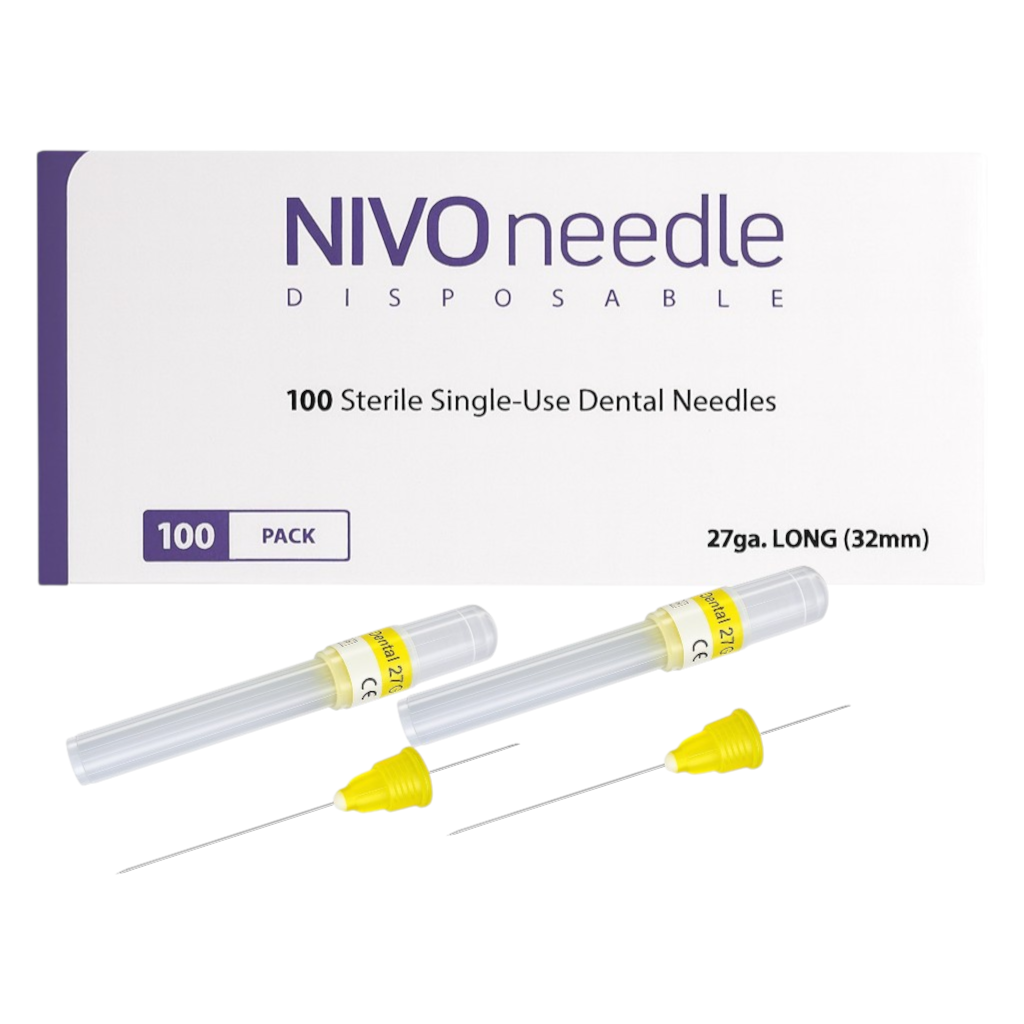 NIVO 27G Long Disposable Dental Needles sterile 100/Box