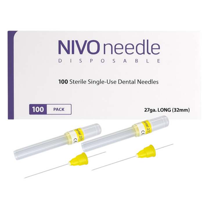 NIVO 27G Long Disposable Dental Needles sterile 100/Box