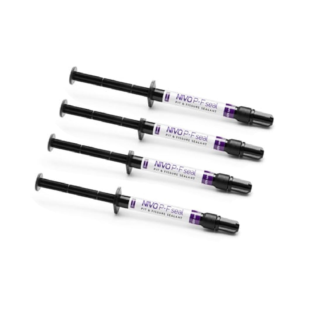 Nivo Pit & Fissure Sealant LC Opaque, 1.2g Syringe 4/Pk, Dental Sealant, Light Cured, Radiopaque, Bisphenol A-Free, No Bonding Required, Protects Against Microleakage.