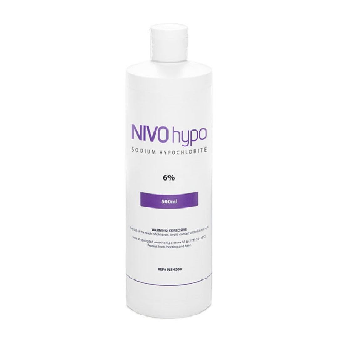 Nivo Hypo Sodium Hypochlorite 6% Irrigation Solution, 17oz Bottle, Dental Root Canal Disinfection and Cleaning, Professional Sodium Hypochlorite Solution.