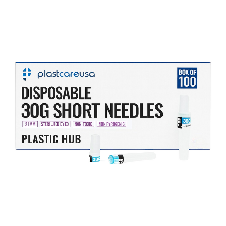 PlastCare USA 30G Short Disposable Dental Needles 100/Box