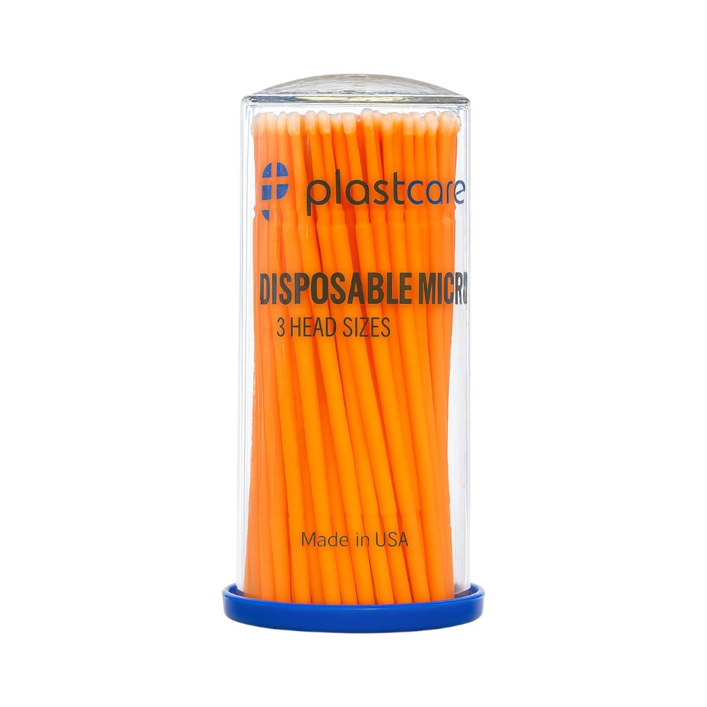 PlastCare USA Disposable Micro Applicators Orange 100 Tube