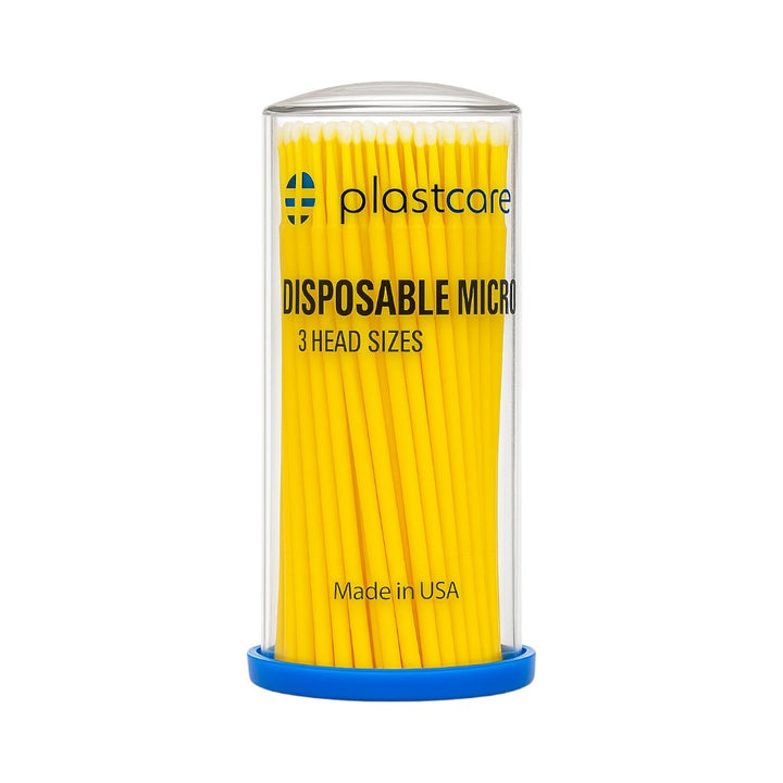 PlastCare USA Disposable Micro Applicators Yellow 100 Tube
