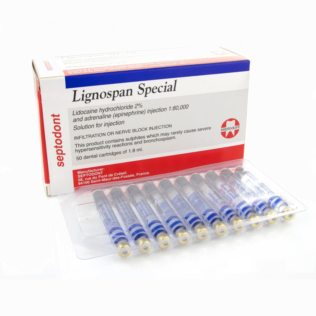 Lignospan Special Lidocaine HCl 2% Injection Cartridges 50/Bx – Madrid ...