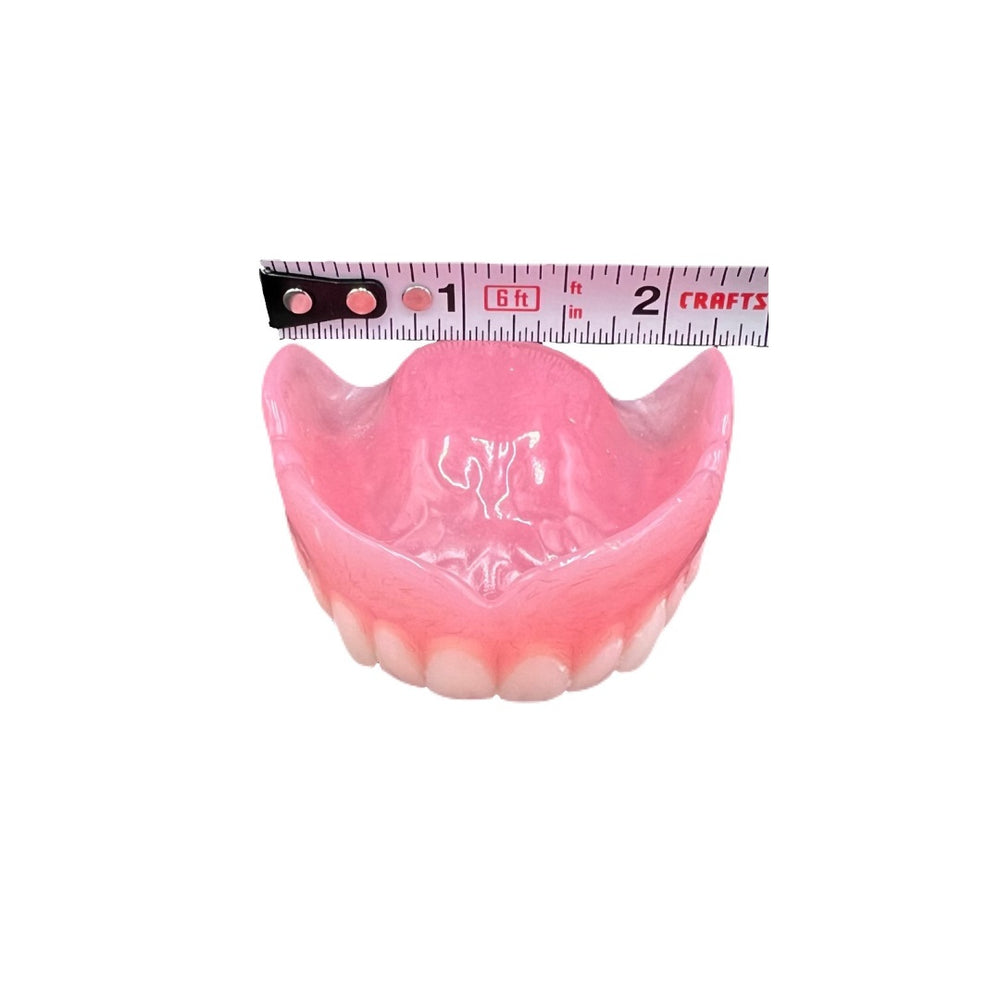 TuskDent Denture Kit Upper & Lower with Relining Material PMD001 - Ready-Made Acrylic Temporary Dentures, Full Set of Adjustable False Teeth in Shade A1