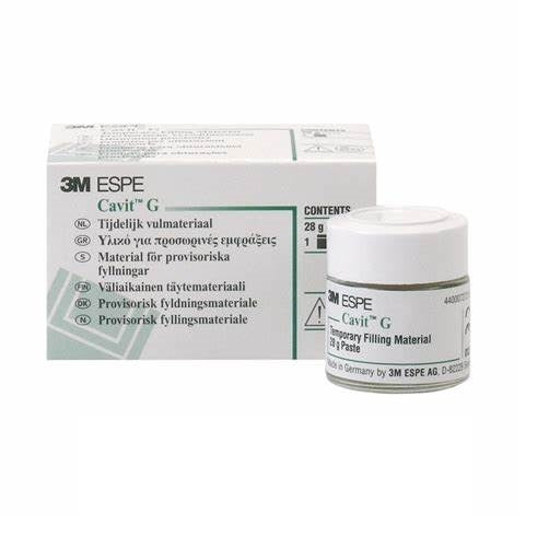 3M ESPE Cavit G Gray (Soft) Self-Cure Temporary Filling Material 44313 - 28g Jar - Dental Restoration Solution