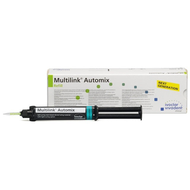 Ivoclar Vivadent Multilink Automix Universal Cement Transparent Syringe 9gm 615216 - Versatile Dental Adhesive for Ceramics, Composites, and Metal