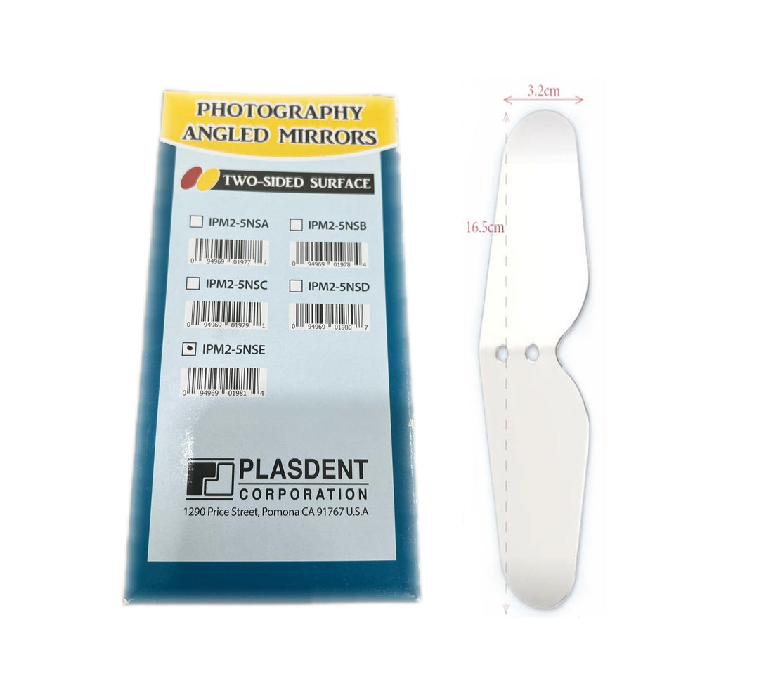 Plasdent Photo Mirror IPM2-5NSE - Double-Sided Lingual Dental Mirror for Clear Oral Examinations