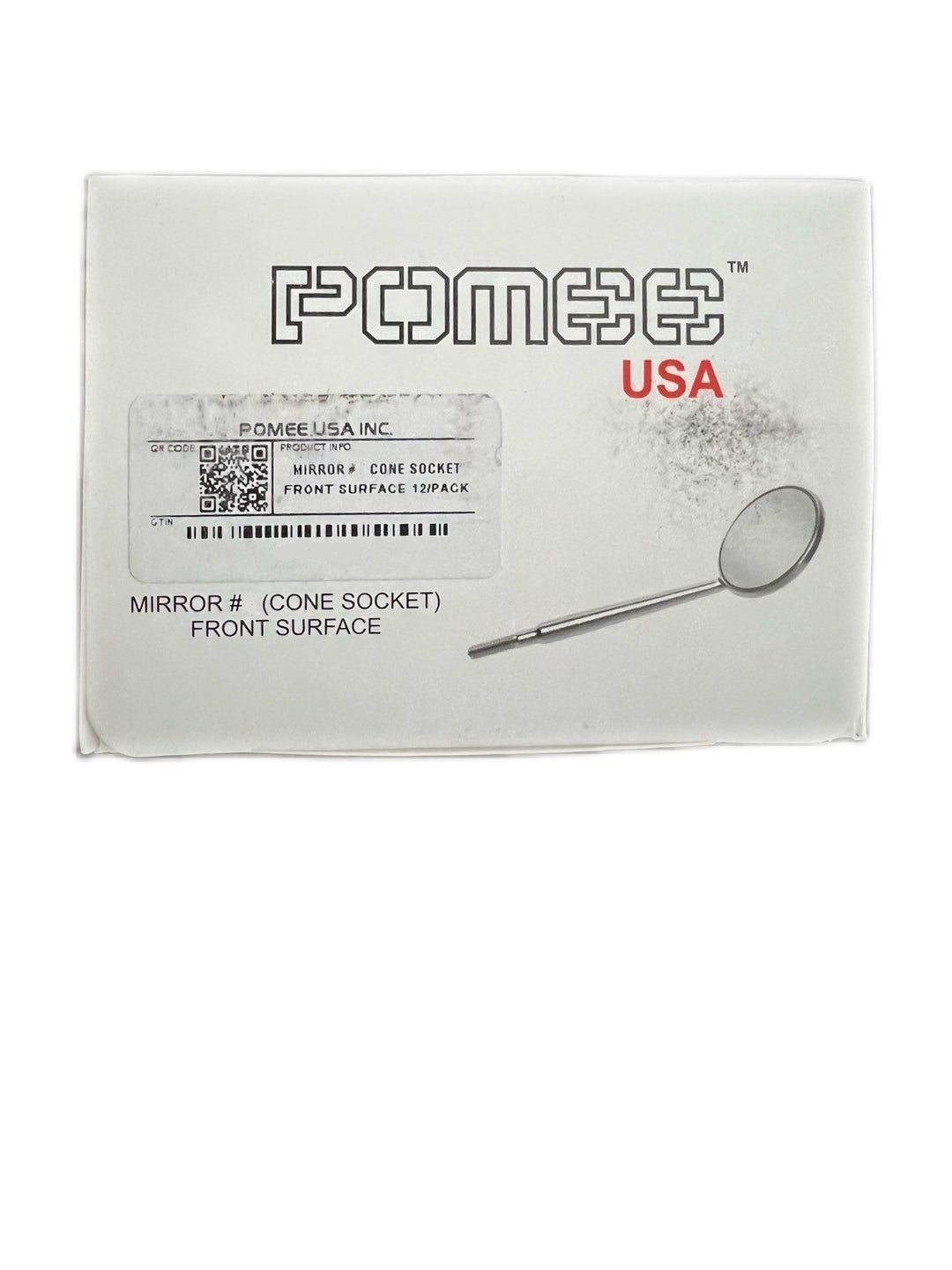 Pomee USA Mouth Mirror #4 Cone Socket Front Surface 12/PK 707-200 - Dental Instruments